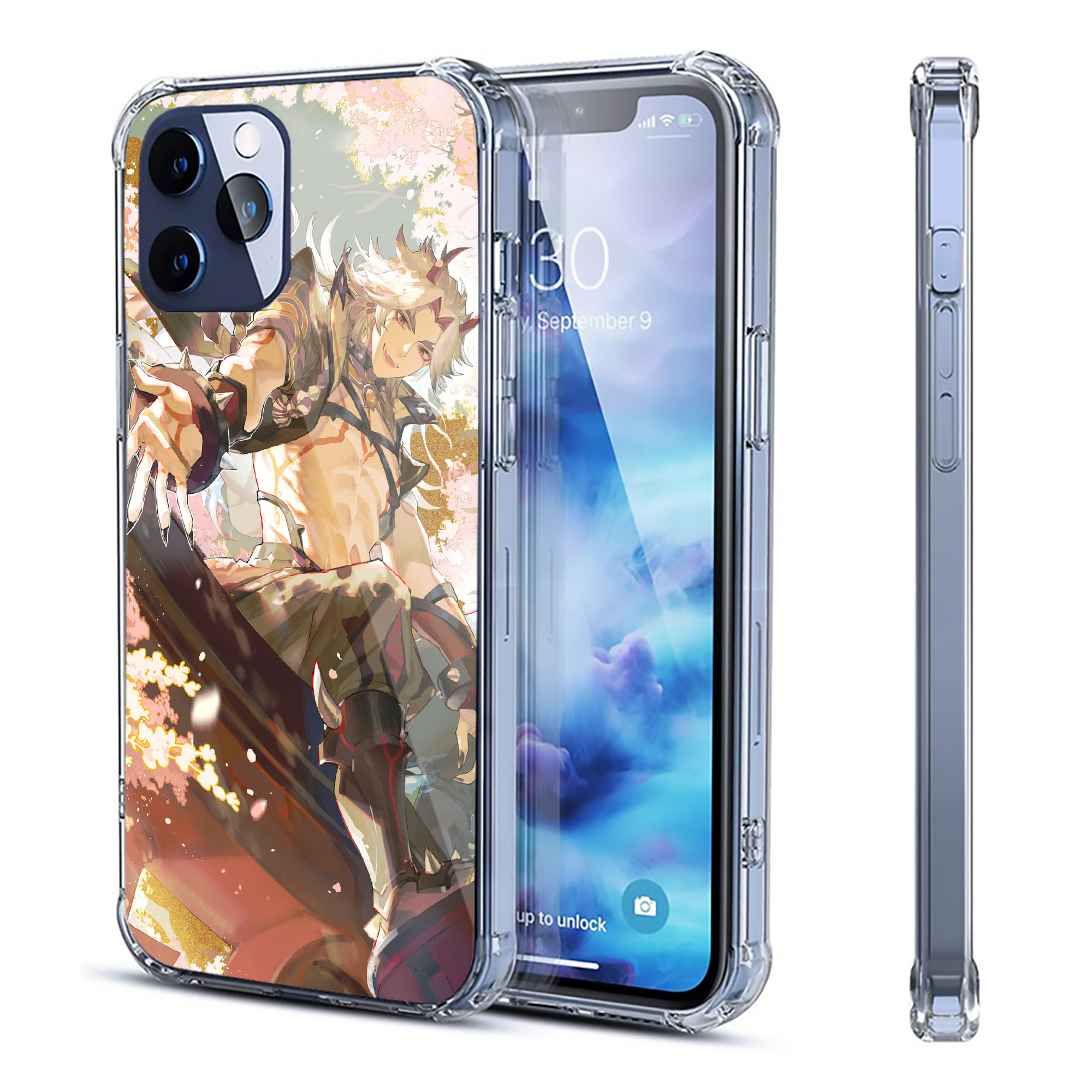 げんし神 genshin 【iPhone 12シリーズ対応】透明スマホケース（クリアソフトケース）
